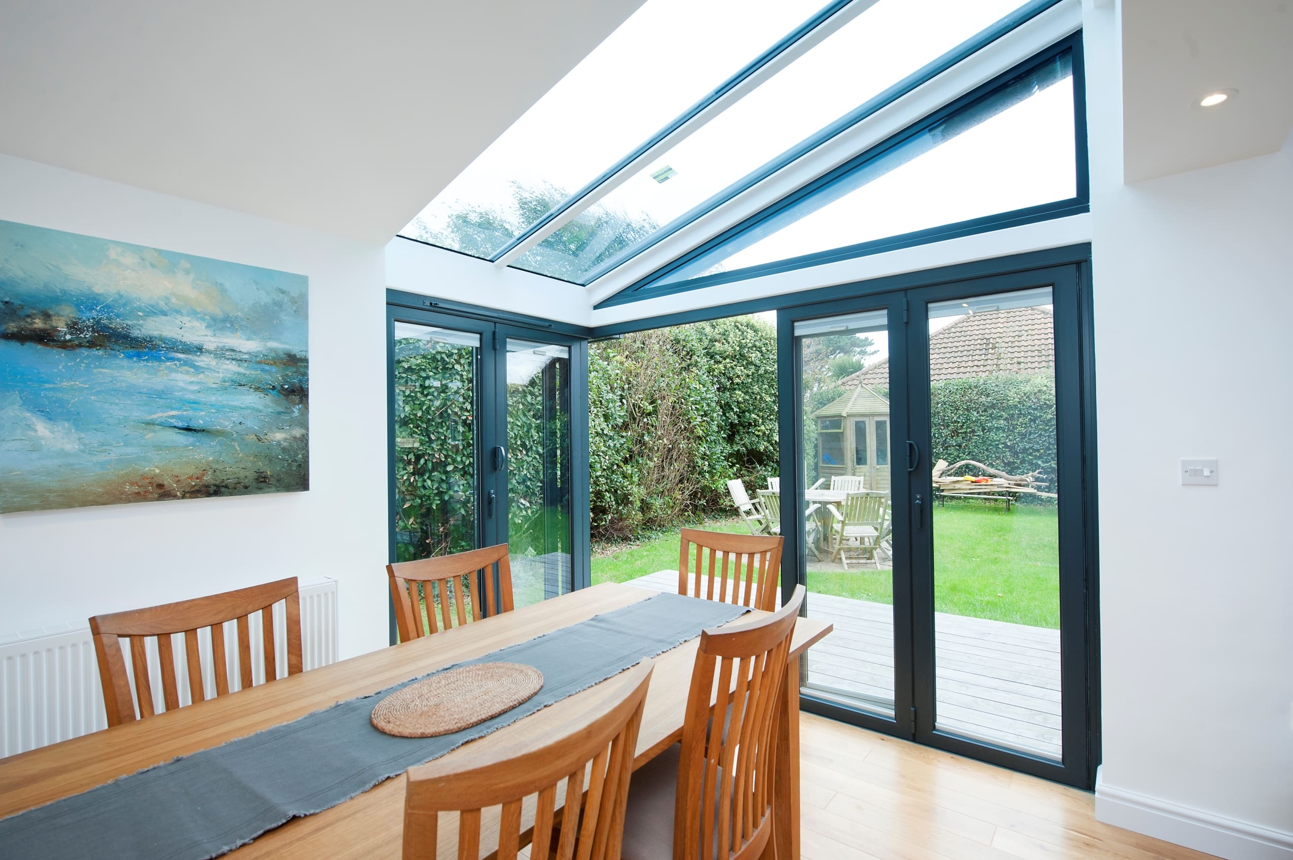 Bifolding door to rear of a house.
