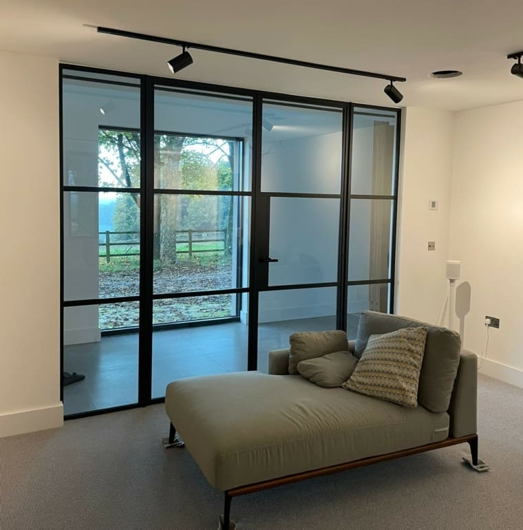 Interior glass doors and frames