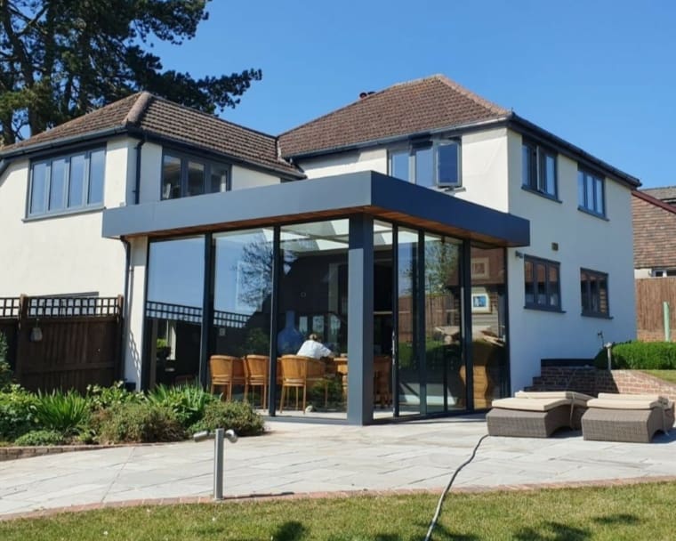 Stunning property with a modern orangery at the rear.